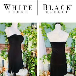 NWOT WHITE HOUSE | BLACK MARKET Sexy Strapless above knee slip-on lightweight